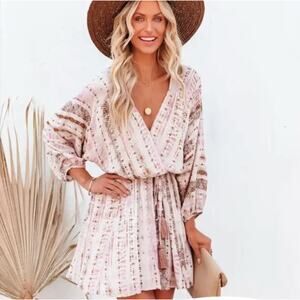 Vici Chayton Metallic Mini Dress, Medium.